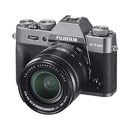 Appareil photo numérique sans miroir Fujifilm X-T30 avec objectif XF18-55 mm F2.8-4.0 R LM OIS, argent anthracite