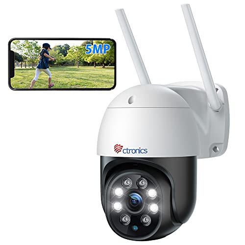 Voici la meilleure Ctronics 5MP Caméra Surveillance WiFi Extéri …