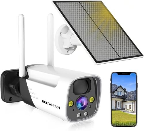 Voici la meilleure 2.5K Camera Surveillance WiFi avec Panneau Sol …